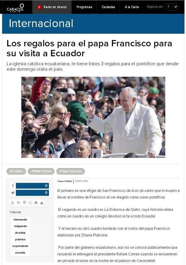 Caracol Radio, 5 July 2015