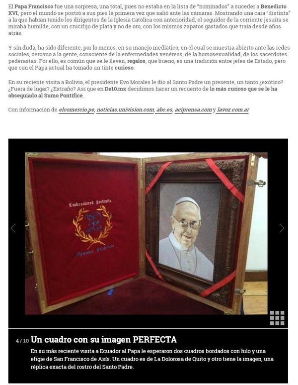 De10.mx (El Universal), 9 July 2015
