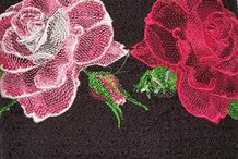 «Rose Garden». Front: two roses between green scrolls